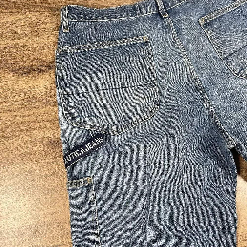VTG Nautica Jeans Men's 36x30 Carpenter Loose Baggy‎ Wide Leg Y2K Skater Hip Hop